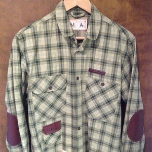 Marshall Artist green plaid shirt